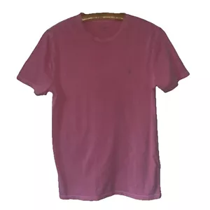 All Saints Tonic Crew Neck T-Shirt Men's Medium Pink Short Sleeve Cotton - Picture 1 of 7