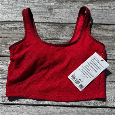 Camiseta sin mangas de tenis de malla texturizada Lululemon copa B/C roja Lululemon nueva con etiquetas pequeña Foto 1 de 4