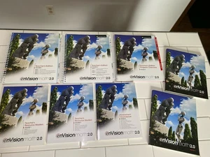 EnVision Math 2.0 8th grade Teacher's Edition Lot Full Year`8 Books w/Student - Picture 1 of 12