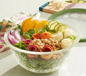 Tazón para servir mediano Princess House Wildflower (3312) ¡Nuevo! - Imagen 1 de 2