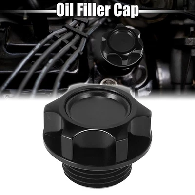Black Aluminum Alloy Gas Engine Oil Filler Cap Cover for Toyota Reiz Camry Crown - Image 1 of 4