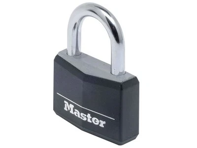 Master Lock - Gembok Aluminium Penutup Vinyl Hitam 40mm 4-Pin - Image 1 of 4