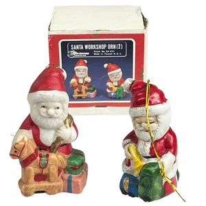 Santa Workshop Keramik Ornamente 3,5" Weihnachten um die Welt Vintage 80er Box 2 - Bild 1 von 6