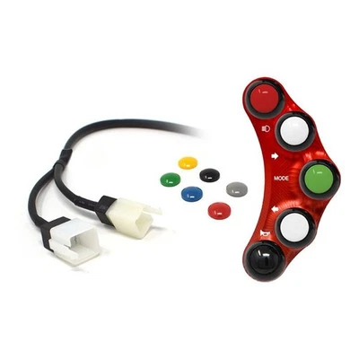 STREET VERSION LEFT HANDLEBAR SWITCH RED JETPRIME APRILIA RSV4 / R / RR 2009-16 - Image 1 of 4
