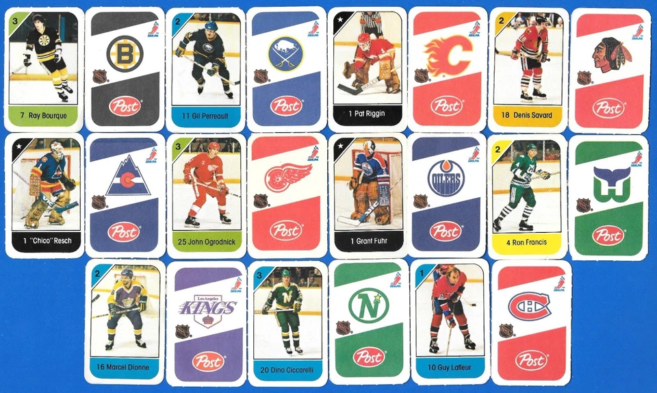 1982-83 POST CEREAL HOCKEY MINI SINGLE CARD NOT IN PANEL SEE LIST - Image 1 of 1