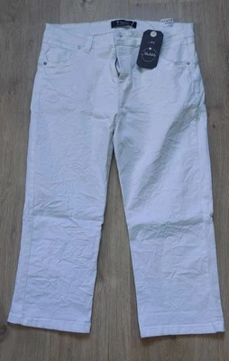 Multiblu Caprihose weiß Knitterlook Gr. 40 NEU mit Etikett - Bild 1 von 3