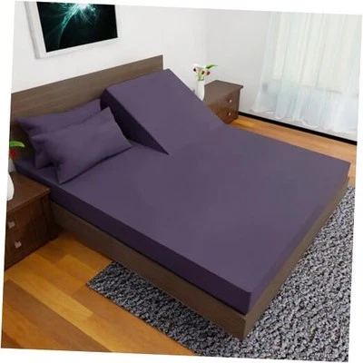 Conjunto de Lençóis Tamanho - Qualidade Egípcia Ultra Macia Cama Top Split Flex Head King Ameixa - Imagem 1 de 4