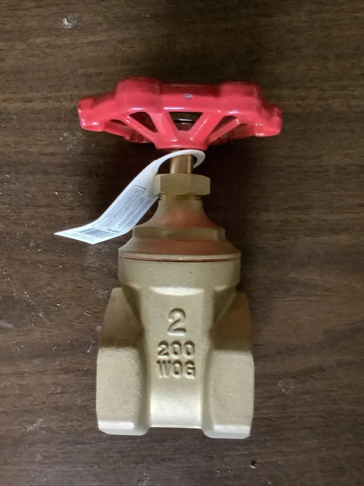 Mueller/Proline 2" Threaded Brass Gate Valve 200 PSI  100-008 - Image 1 of 1