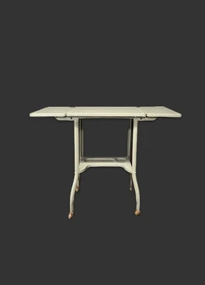 Mesa de máquina de escribir industrial vintage de metal con hojas enrollables escritorio Foto 1 de 4