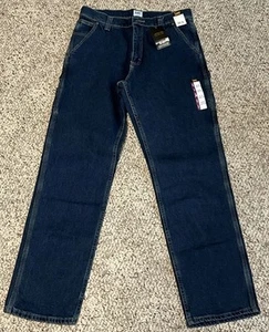 Lee Carpenter Loose Fit Straight Leg Colton Dark Blue Denim Jeans Men’s 32x34 - Picture 1 of 6