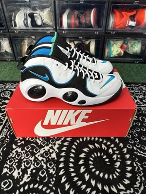 Nike Air Zoom Flight 95 Men's Basketball Shoes White/Blue Size 9.5 DM0524-100 - Image 1 of 4