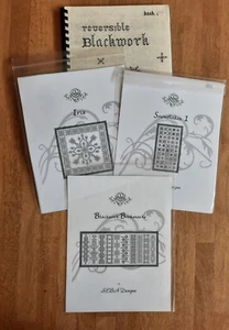 Lot of Blackwork Patterns and Reversible Blackwork Booklet Embroidery - Picture 1 of 5