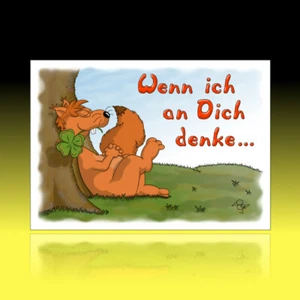 10 lustige Postkarten Grußkarten Freundschaft Liebe Cartoon ich denk an dich - Bild 1 von 2