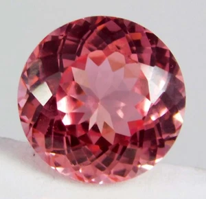 17.20 Ct Natural Rose Pink Morganite Round Cut Loose Gemstone - Picture 1 of 9