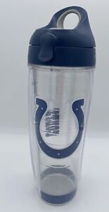 Tervis Water Bottle 24 Oz. Indianapolis Colts With Blue Lid  EUC!