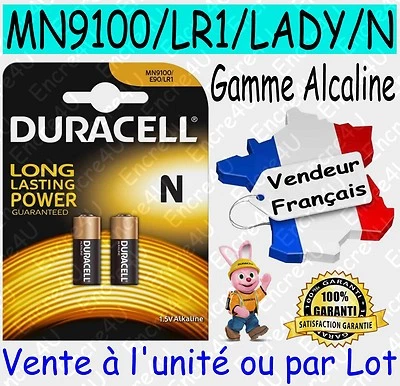 Piles DURACELL TYPE LADY N LR1 - Dispo aussi CR2016 CR2025 CR2032 CR2430 CR2450