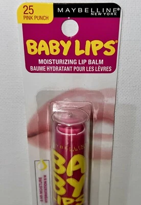 Maybelline Baby Lips Pink Punch #25 Moisturizing Lip Balm NEW - Image 1 of 4