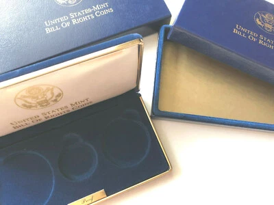 US Mint Empty Presentation Box for Bill of Rights Commemoratives; NO COINS - Image 1 of 4