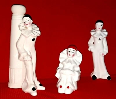 3x CLOWNS PIERROTS HARLEQUINS aus Porzellan, Sammlerstücke aus großer SAMMLUNG - Bild 1 von 4