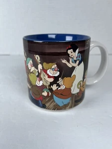 Vintage Disney Snow White Seven Dwarfs Coffee Mug Cup Blue Inside (KT138) - Picture 1 of 9