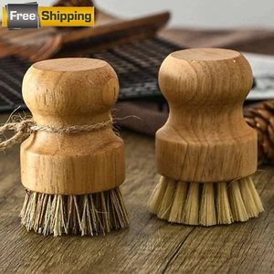 Cepillo exfoliante de yute tamaño L con cerdas suaves | Mango corto para limpieza de platos y ollas - Imagen 1 de 5