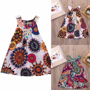 Toddler Kid Baby Girls Summer Sleeveless Princess Dress Party Pageant Dresses - Picture 1 of 14