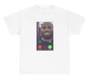 Lebron Pork Is Calling T Shirt Funny John Pork Basketball Brainrot Meme Tee - Picture 1 of 6