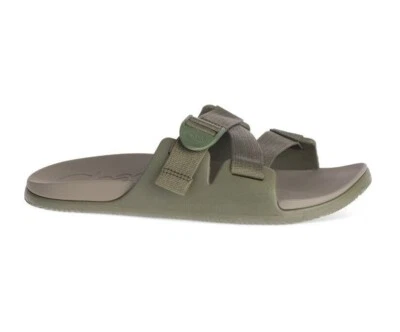 Chaco Chillos Slide Sandal Slip On (JCH107321) Beach Fossil Green Mens US 12 - Image 1 of 4