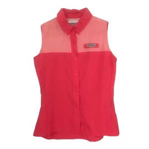  Columbia PFG Sleeveless Spring Summer Travel Shirt Coral Youth Sz Medium(10/12) - Picture 1 of 7