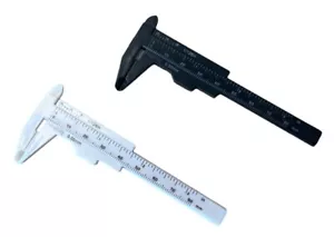 Mini Vernier Sliding Gauge Caliper Plastic 3”80mm Inside Outside Measurement x 2 - Picture 1 of 8