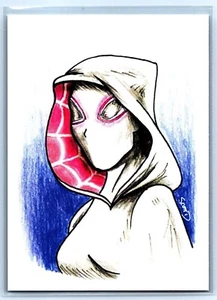 Spider-Gwen Sketchkarte - Scott Sketches Fan Art Sammelkarte - Bild 1 von 2