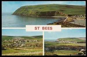 St. Bees Multi View Cumbria Postcard - Picture 1 of 2