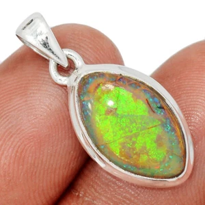 Lab Grown Sterling Opal 925 Sterling Silver Pendant Jewelry CP29033 - Picture 1 of 1