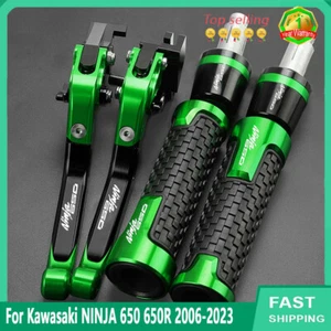 For Kawasaki NINJA 650 650R 2006-2023 Brake Clutch Levers Handl Grips End Plug - Picture 1 of 20
