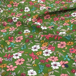 Burnt Orange Pretty Flowers Polyester Floral Pattern Dress Women Light Fabric - Picture 1 of 4