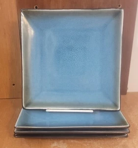 Threshold ELEMENTAL OCEAN Salad plate set of 4, 7 5/8", Stoneware, Excellent - Picture 1 of 10