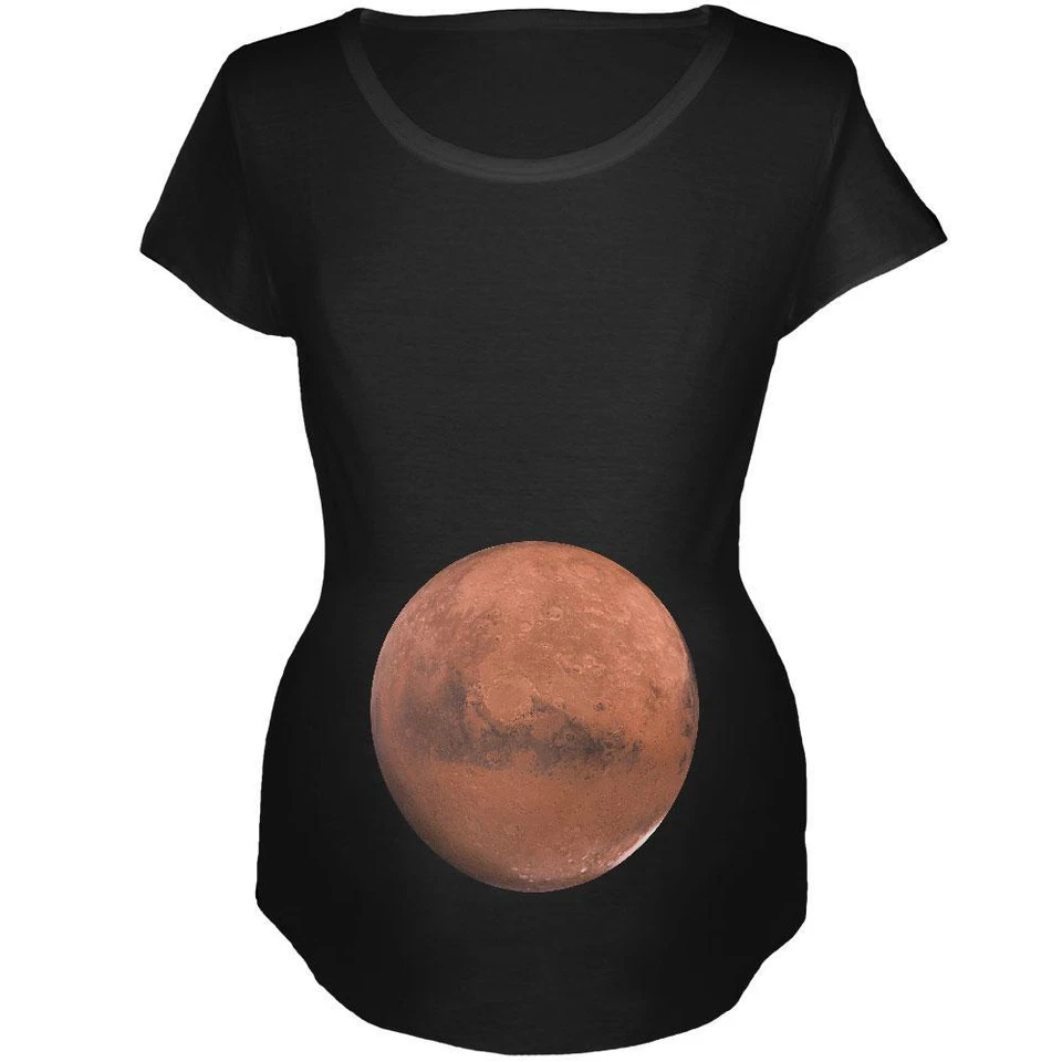 Camiseta suave de maternidad disfraz de embarazo Planet Mars Foto 1 de 1