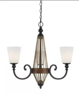 CAL Lighting E Light Monticello Chandelier FX-3563/3 - Picture 1 of 3