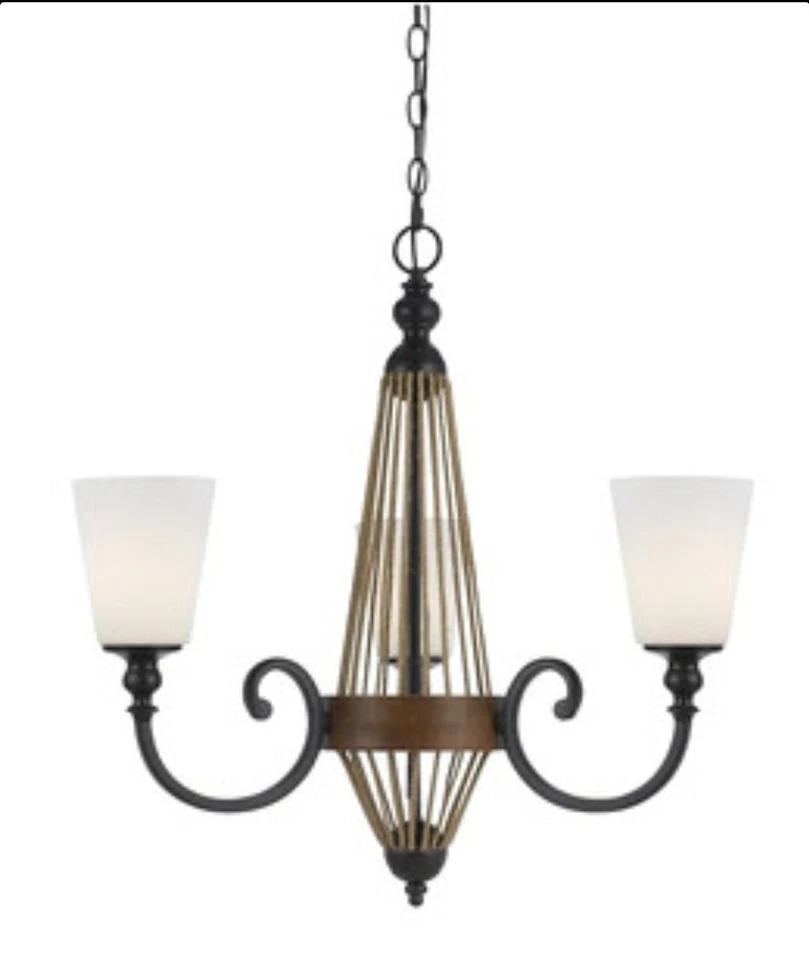 CAL Lighting E Light Monticello Chandelier FX-3563/3 - Image 1 of 3