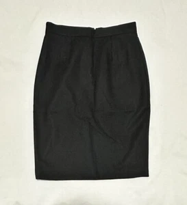 Falda lápiz recta UC Benetton negra 100 % lana para mujer talla 46/8 hecha en Italia - Imagen 1 de 10