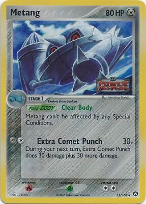 1x Metang - 35/108 - Uncommon - Reverse Holo Damaged Pokemon EX - Power Keepers