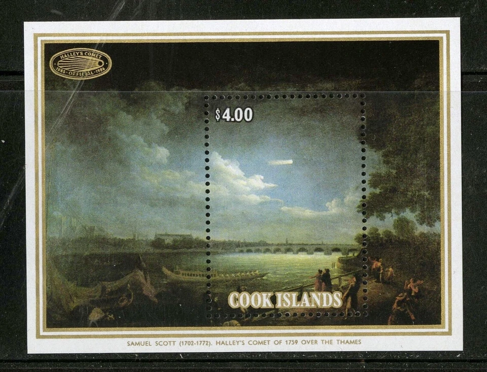 COOK ISLANDS, SC 903, 1986 Halley's Comet souvenir sheet.  MNH. CV $7.50 - Image 1 of 1