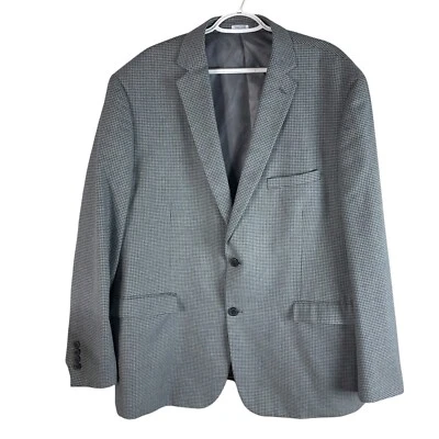 Chaqueta Blazer Abrigo Deportivo Saddlebred Para Hombre 50R Gris Cuadros 2 Botones Poliéster Foto 1 de 4