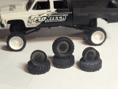 M2 1/64 Custom 3D printed Long Bed & Wheels W/Rubber Tires  - Image 1 of 4