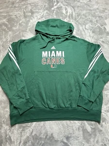 Miami Hurricanes Adidas Men's Green Hoodie 3XL - Picture 1 of 6