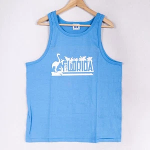 Vintage America's Finest Tank Top Erwachsene Large blau Florida Puff Grafik USA - Bild 1 von 8