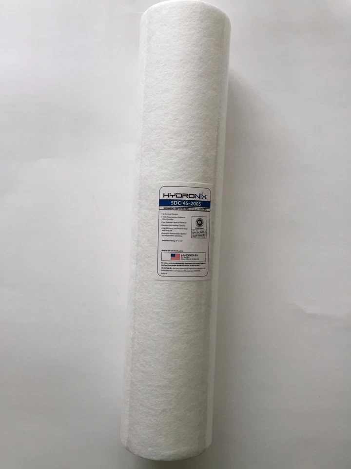 HYDRONIX 5 MICRON BIG BLUE 20"x4.5" SEDIMENT FILTER NSF CERTIFIED - 6 FILTERS - Image 1 of 1