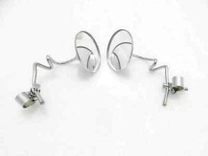 Fit For VESPA CHROMED ROUND SIDE MIRROR SET - Picture 1 of 5