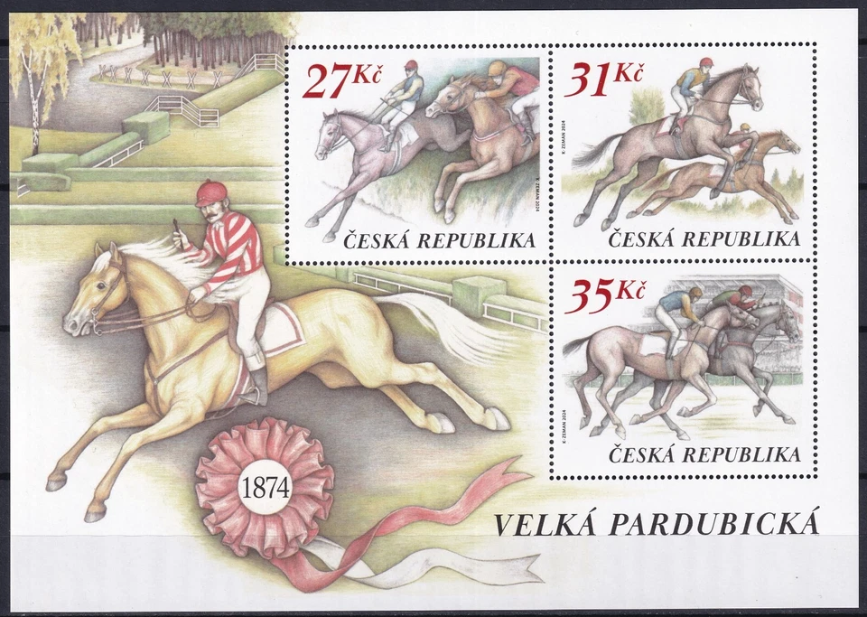 Czech Republic 2024 Horses MNH sheet - Image 1 of 1