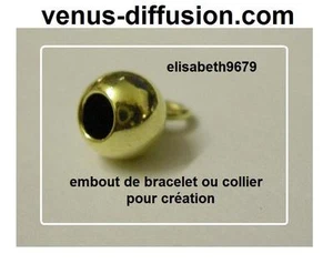 10 X Embout De Collar De Pulsera En Oro Laminado De Calidad Para Creación Ø 7Mm - Bild 1 von 2